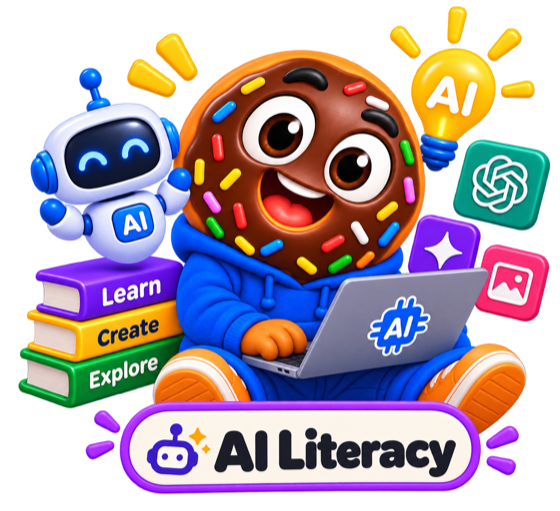 CodeAlgo character with an AI helper robot